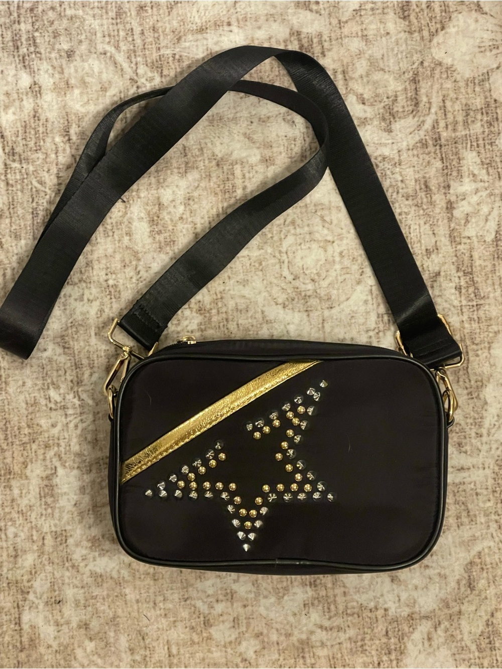 NEW! Crossbody Bag with Gold Star Studs - Unbranded
